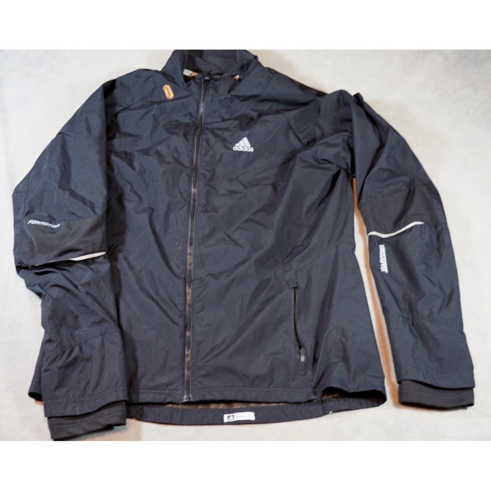 Adidas Track Jacket Black Women's M Windbreaker Super Nova Wind Stopper Vented